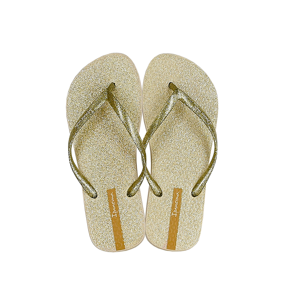 IPANEMA GLITTER FEM - Bege/Ouro Glitter