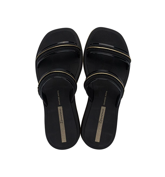 IPANEMA GLOW SLIDE AD - Preto/Pto/Dourado