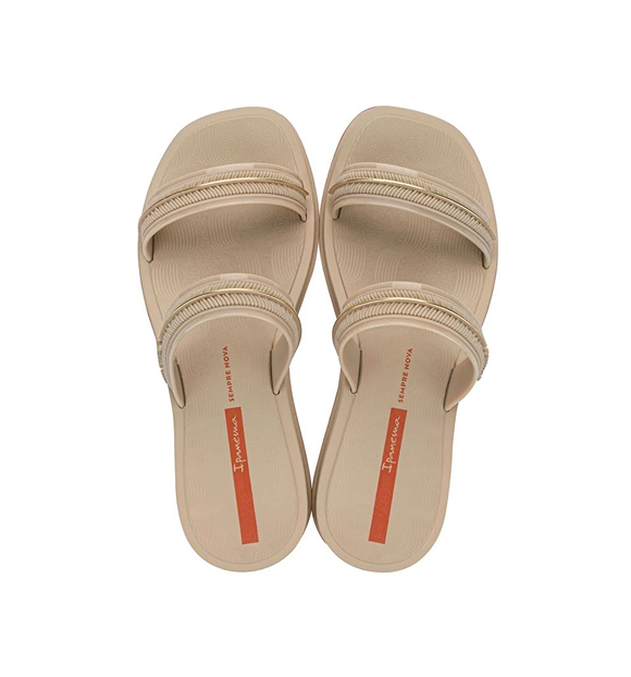IPANEMA GLOW SLIDE AD - Bege/Dourado/Laranja
