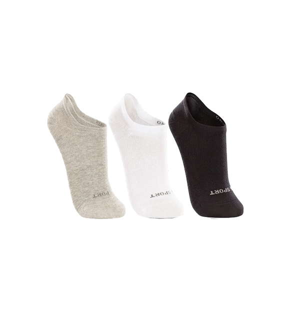 KIT MEIA LUPO AU SAP. INVISIVEL - Cinza/Branco/Preto