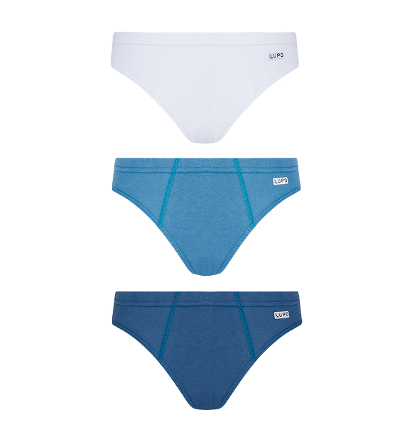 KIT SLIP LUPO INF. C/3 - Azul/Azul/Pto