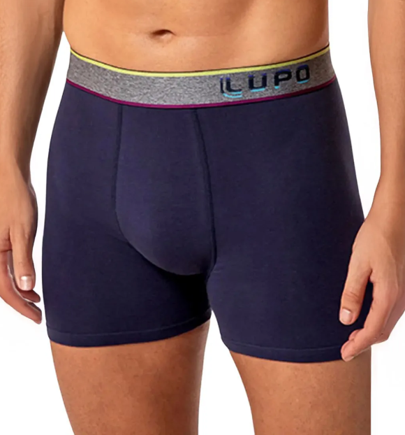 BOXER LUPO ALGODÃO C/ ELASTICO - Marinho