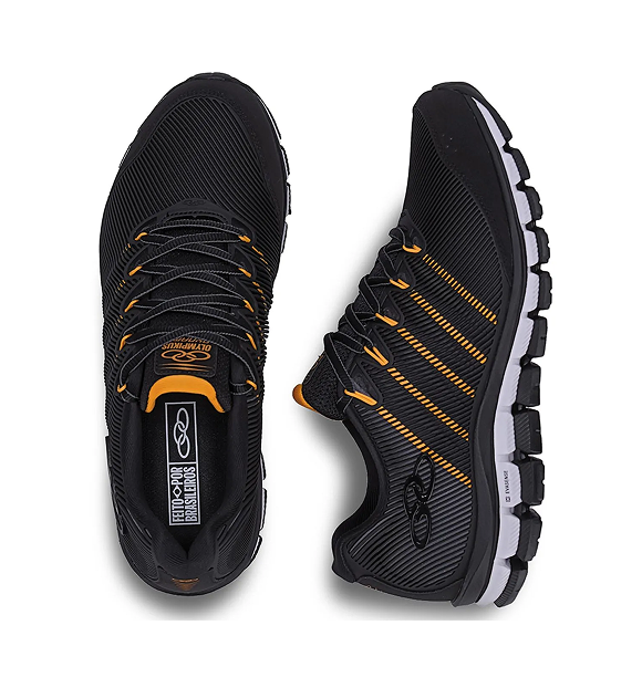 TÊNIS OLYMPIKUS DYNAMIC - Preto/Laranja