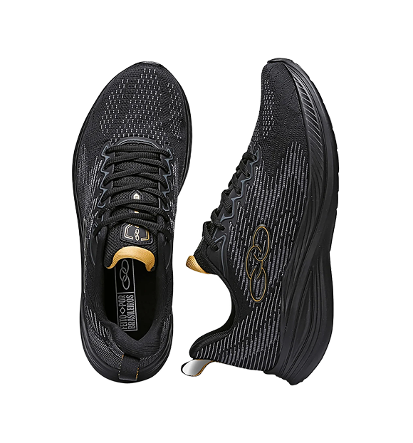 TÊNIS OLYMPIKUS MARTE - Preto/Dourado