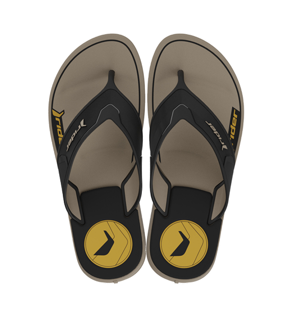 CHINELO RIDER START MASCULINO CONFORTÁVEL E DURÁVEL - Preto/Bege