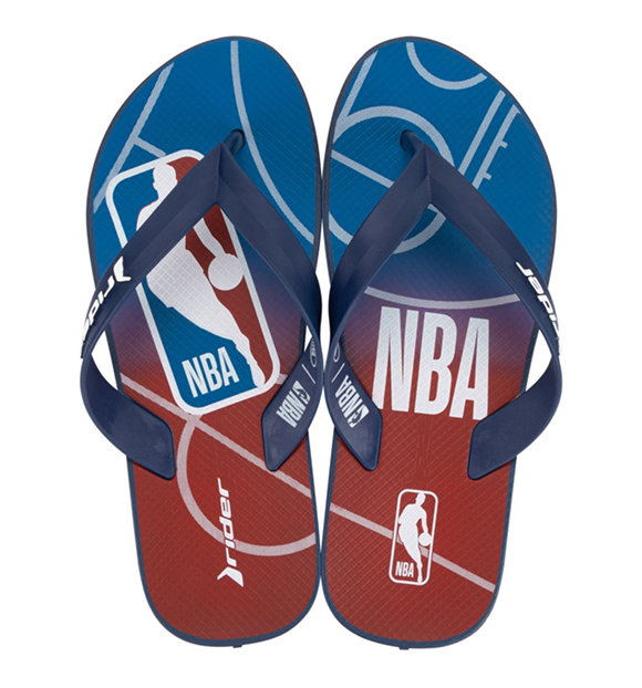 Chinelo Rider Feel NBA Dedo Masculino Ad - Azul/Vermelho/Branco