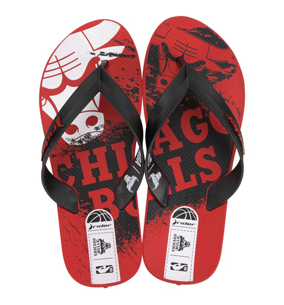 Chinelo Rider Feel NBA Dedo Masculino Ad - Vermelho/Branco/Preto